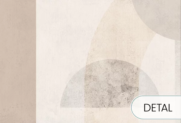 GEOMETRIC ARCS - cream - tapeta do salonu z motywem geometrycznych łuków - detal