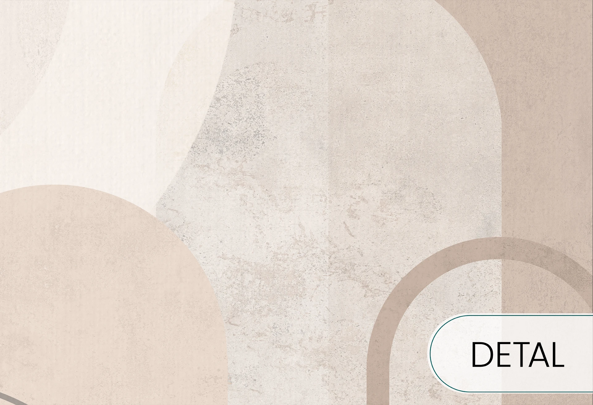 GEOMETRIC ARCS - cream - tapeta do salonu z motywem geometrycznych łuków