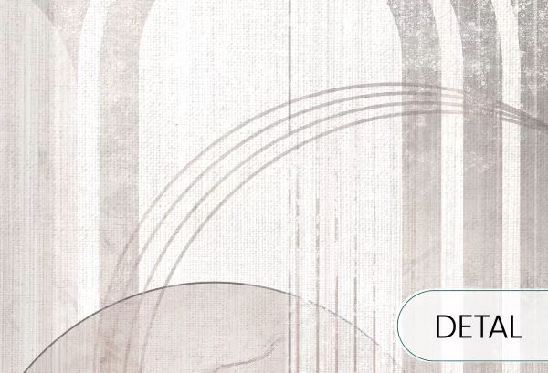 MODERN ARCHES - nude - tapeta do salonu z geometrycznym wzorem - detal