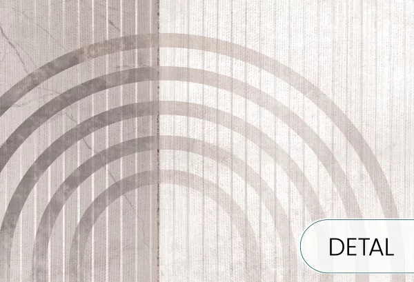 MODERN ARCHES - nude - tapeta do salonu z geometrycznym wzorem - detal