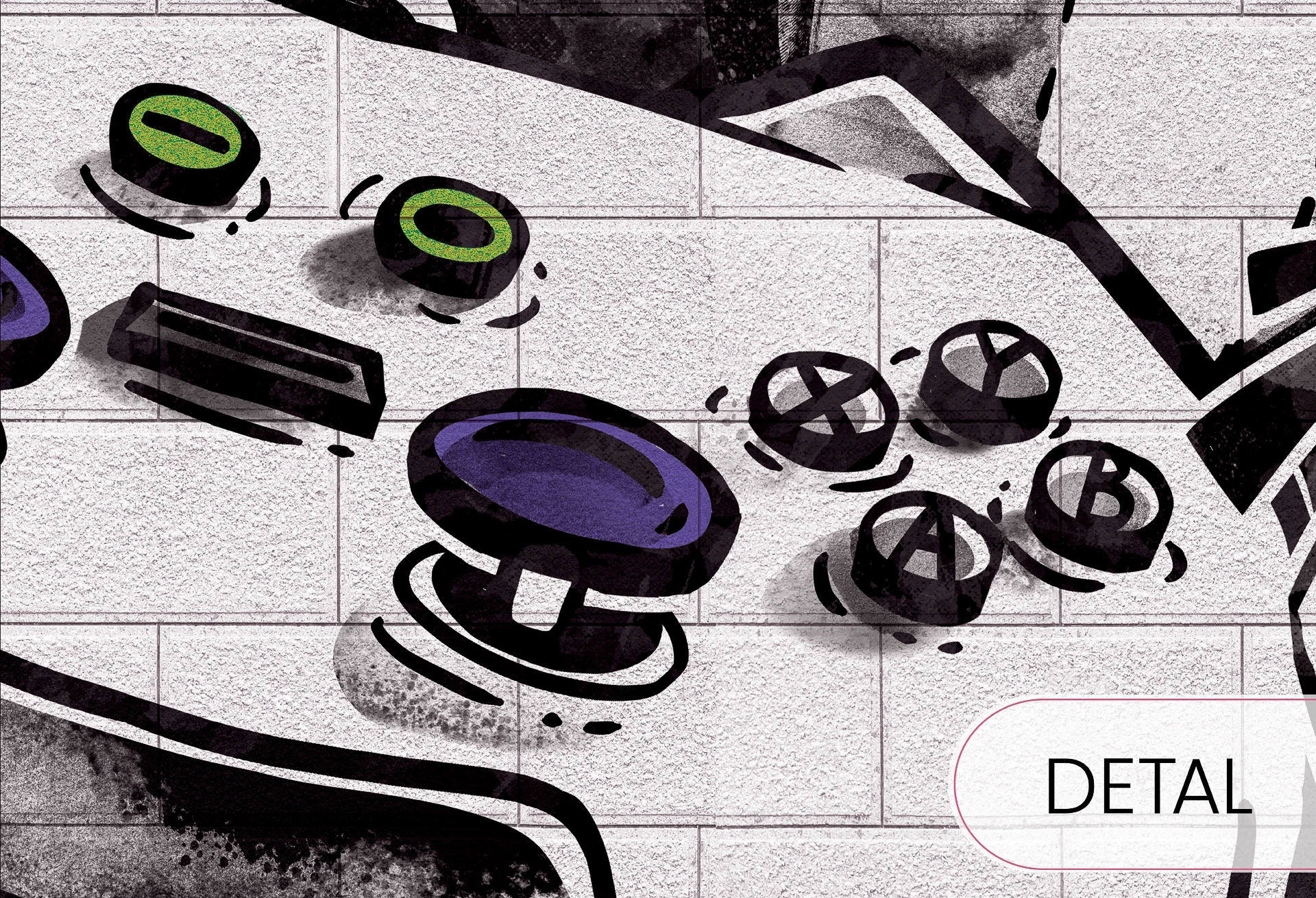 GRAFFITI - green - tapeta z motywem graffiti do pokoju nastolatka