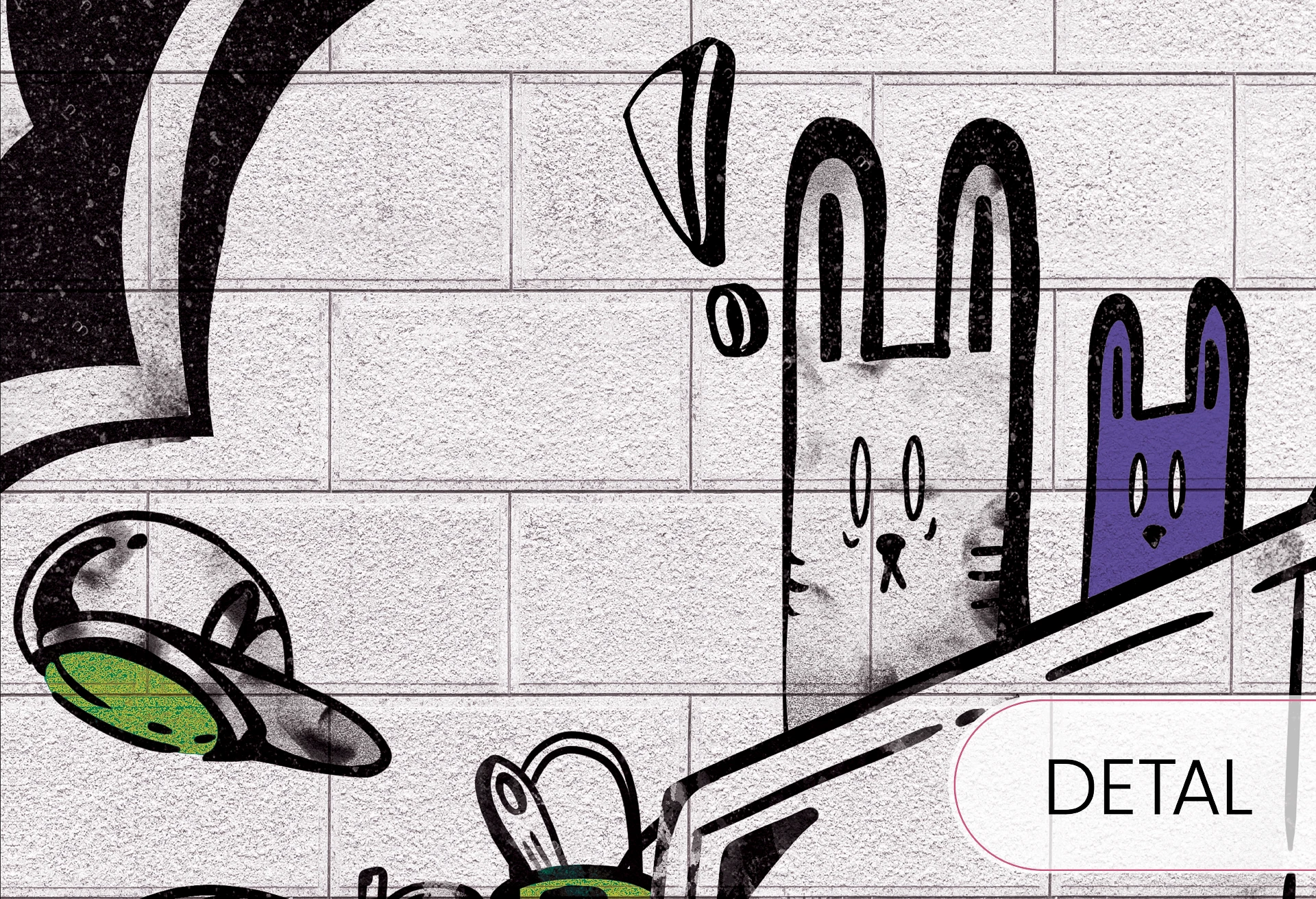 GRAFFITI - green - tapeta z motywem graffiti do pokoju nastolatka