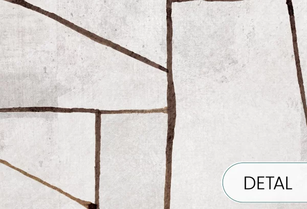 LINEA - coffee - tapeta geometryczna w stylu skandynawskim - detal