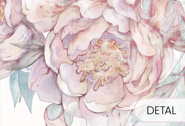 FLOWER BUNNIES - bubblegum - tapeta dla dziewczynki z króliczkami - detal