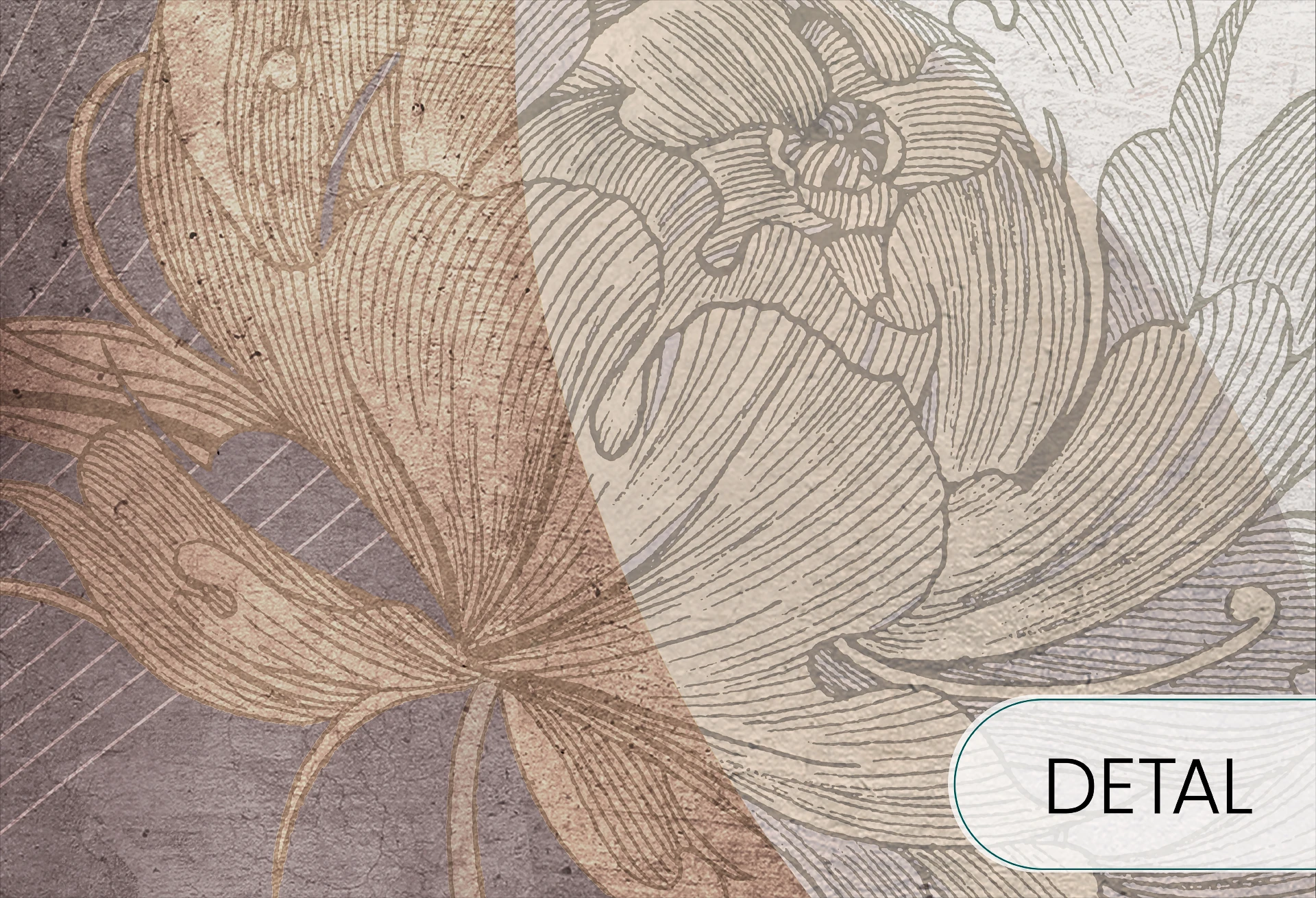 SECESSIO GEOMETRIC - muave -  tapeta artystyczna do salonu lub sypialni