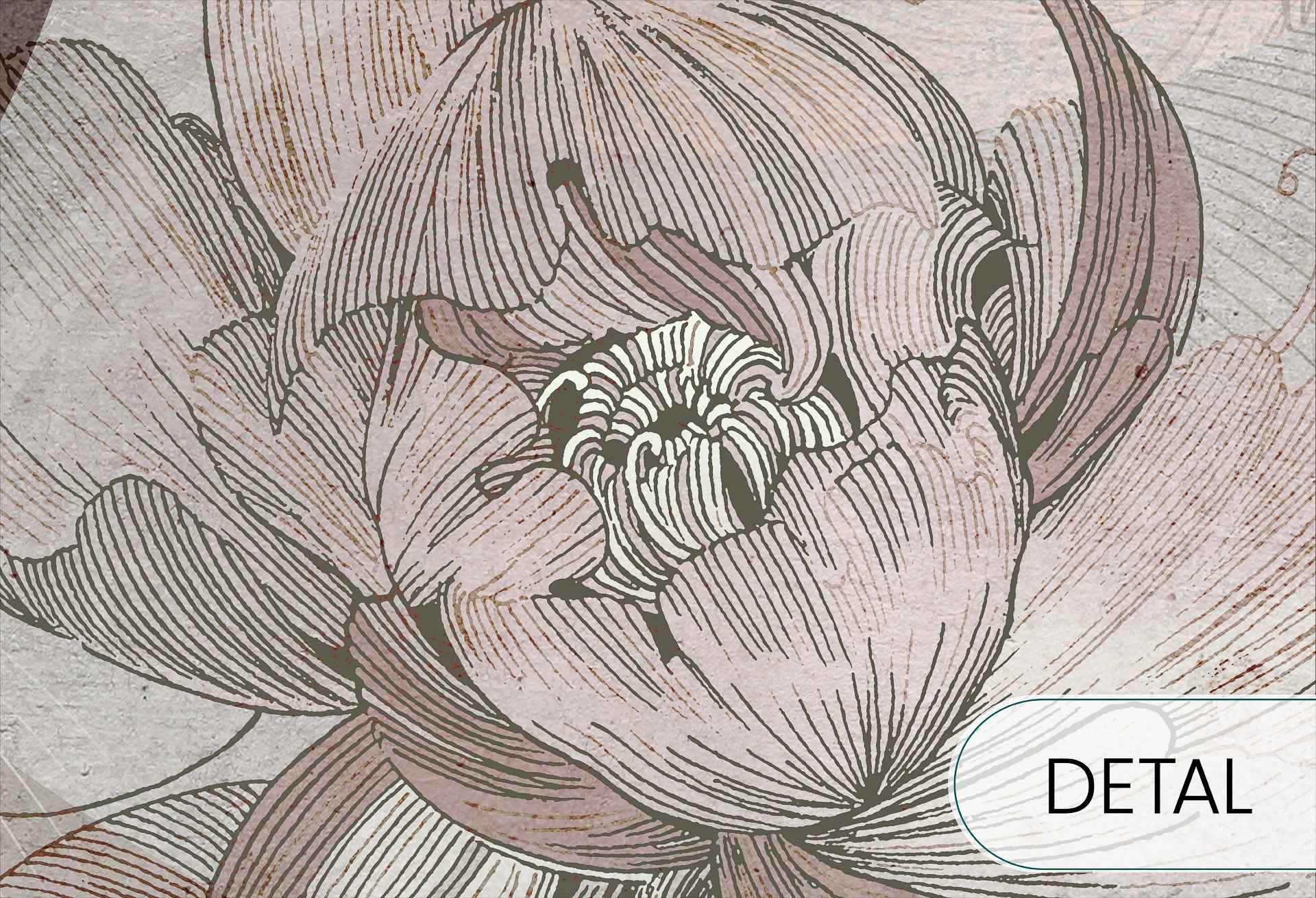 SECESSIO GEOMETRIC - muave -  tapeta artystyczna do salonu lub sypialni