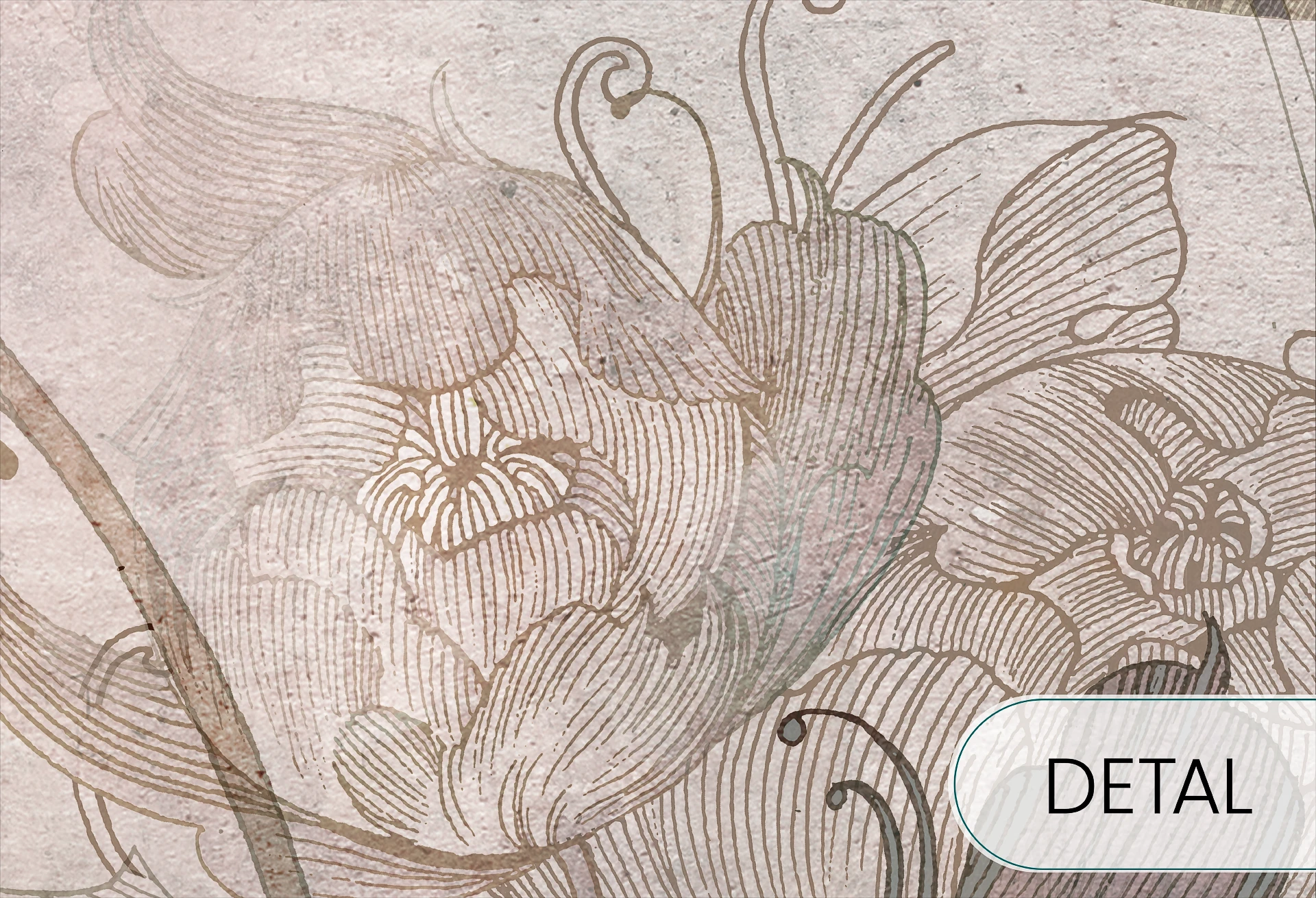 SECESSIO GEOMETRIC - muave -  tapeta artystyczna do salonu lub sypialni