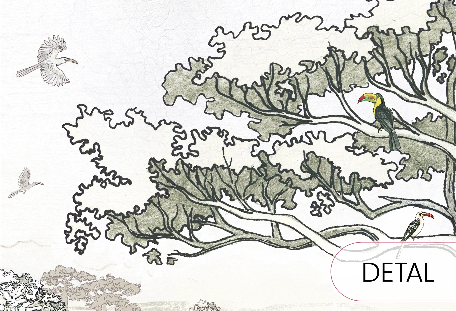 SAWANNA - vivid- Tapeta dziecięca z motywem sawanny