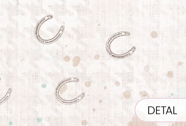 GALOP - mint- tapeta z galopującym koniem - detal