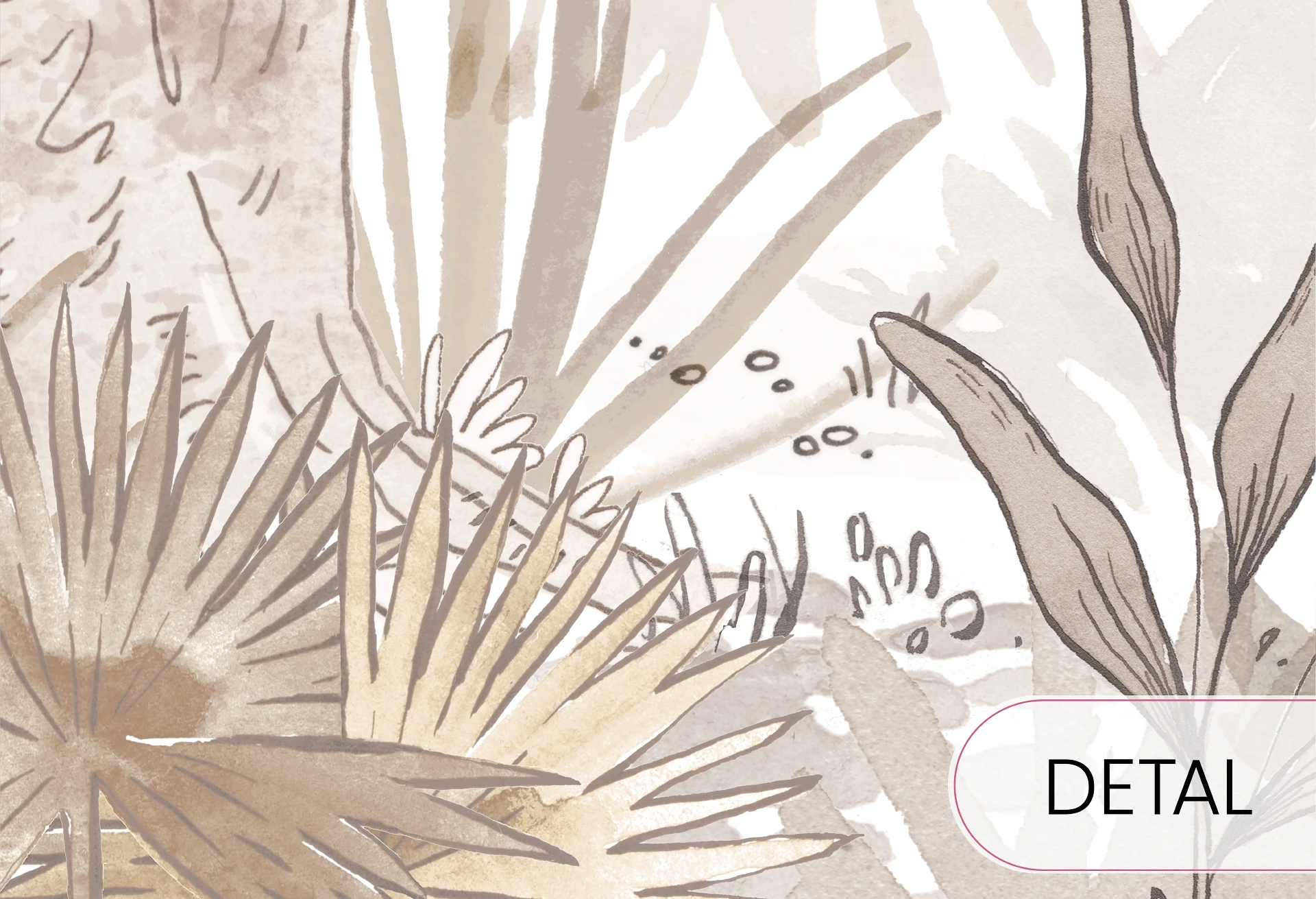 SAFARI - ANIMALS - sepia - tapeta do pokoju dziecięcego w afrykańskie zwierzęta