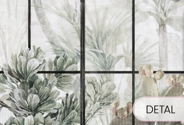 PARADISE - fine - pomysłowa tapeta roślinna do salonu lub sypialni - detal
