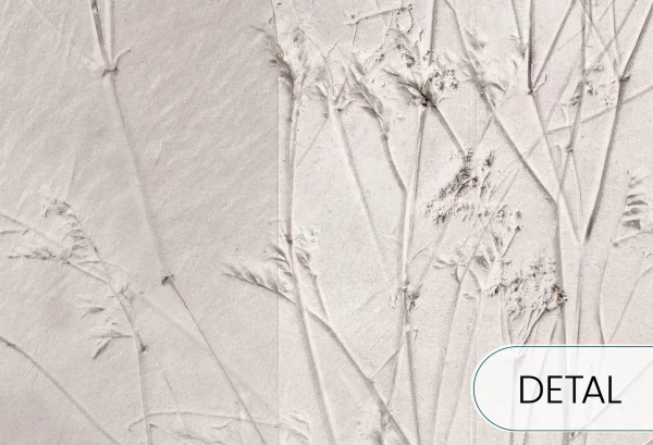 ORBIS - latte - delikatna tapeta z trójwymiarowym efektem kwiatów - detal