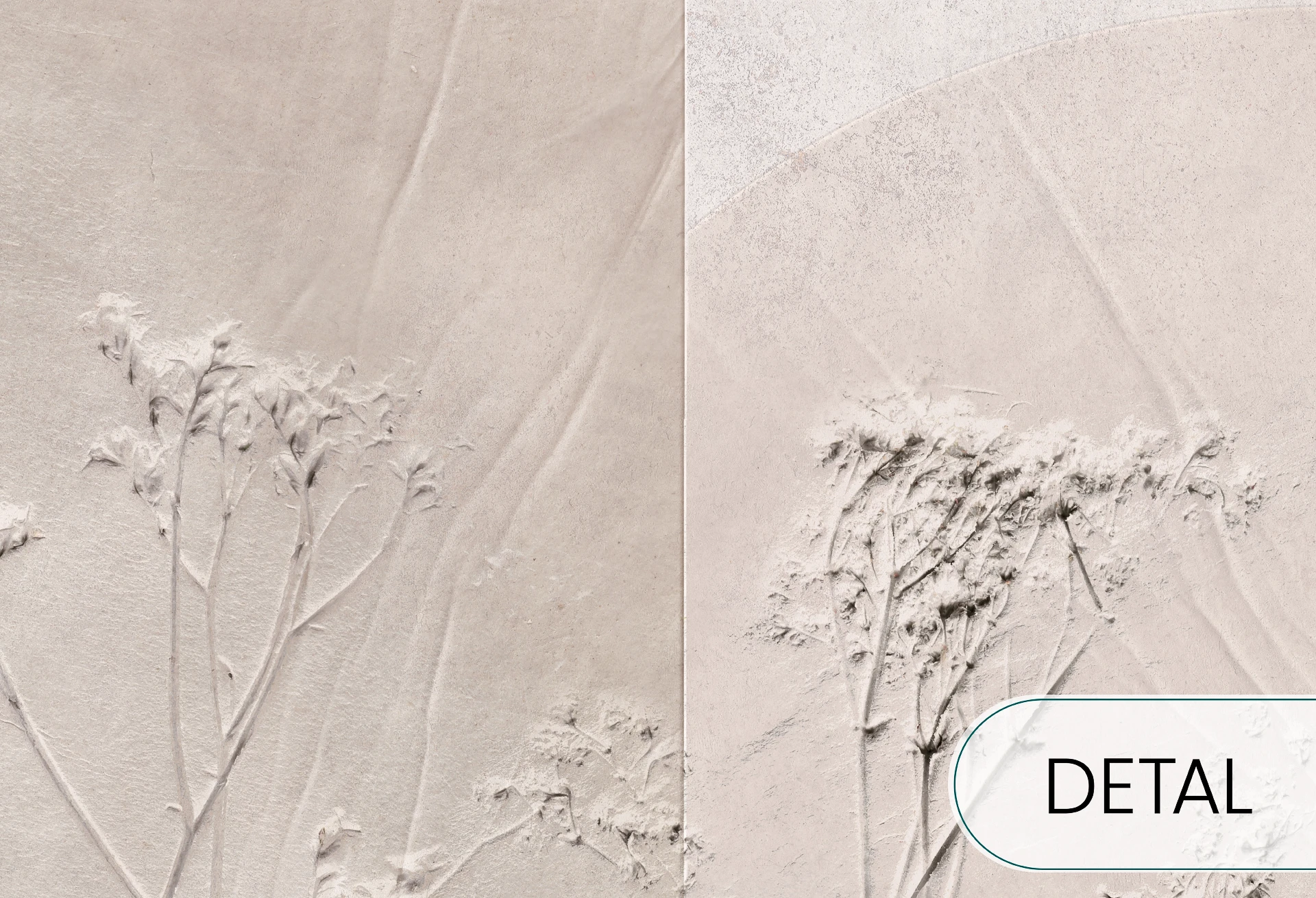 ORBIS - latte - delikatna tapeta z trójwymiarowym efektem kwiatów