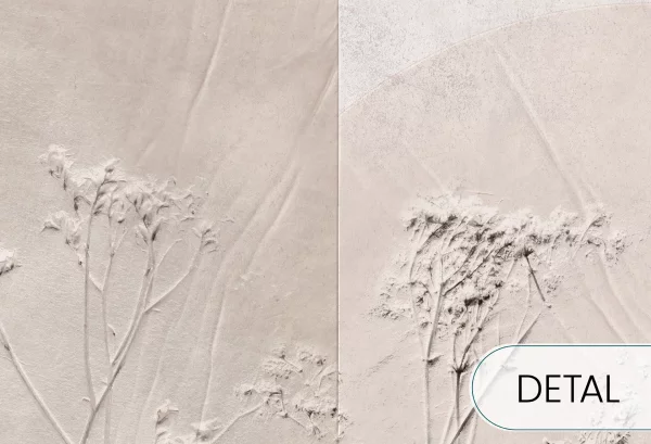 ORBIS - latte - delikatna tapeta z trójwymiarowym efektem kwiatów - detal