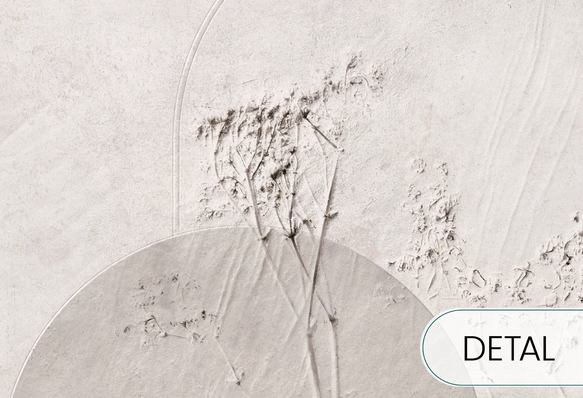 ORBIS - latte - delikatna tapeta z trójwymiarowym efektem kwiatów