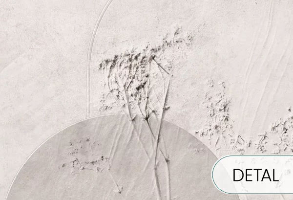 ORBIS - latte - delikatna tapeta z trójwymiarowym efektem kwiatów - detal