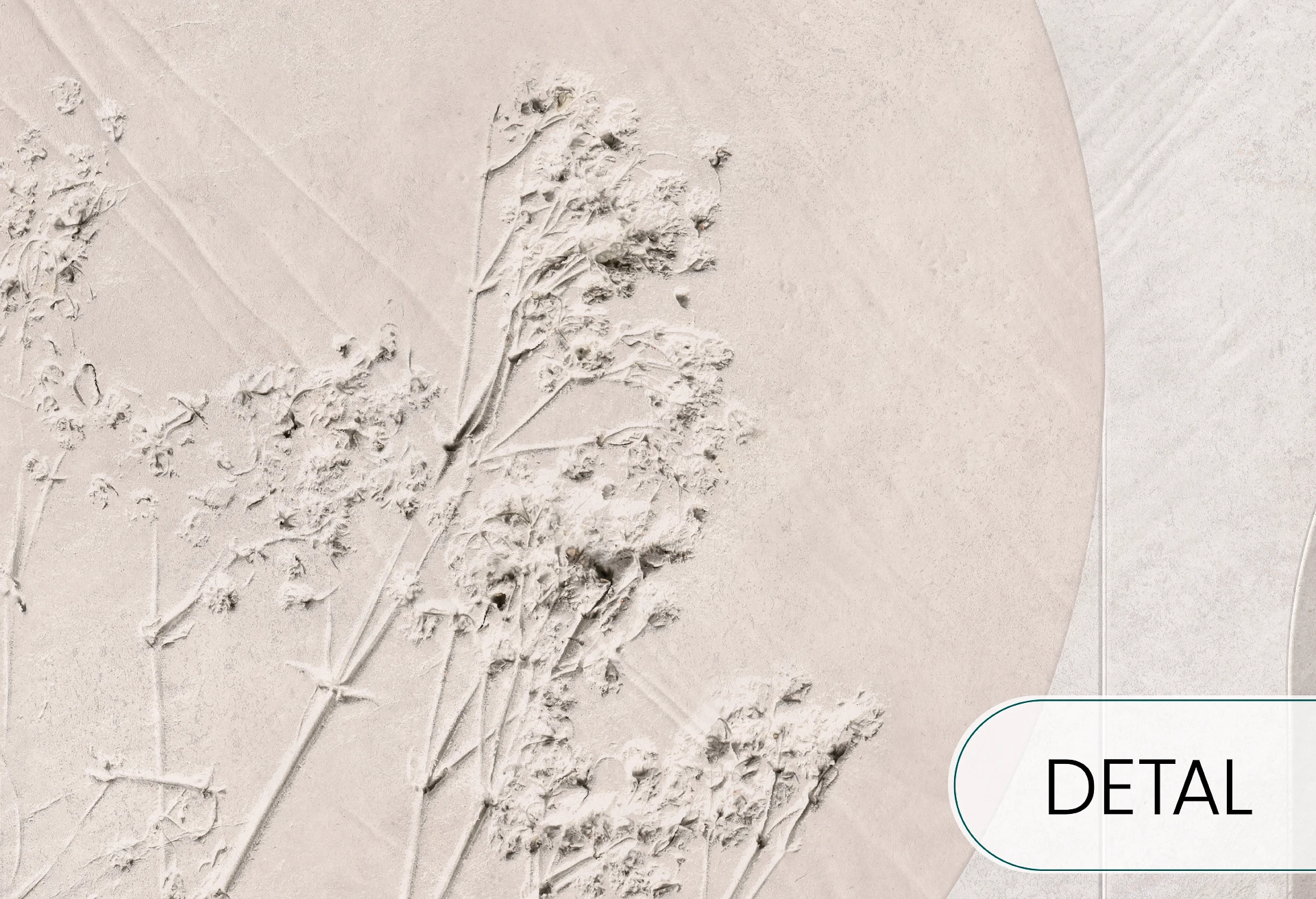 ORBIS - latte - delikatna tapeta z trójwymiarowym efektem kwiatów