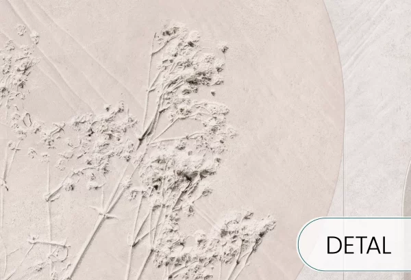ORBIS - latte - delikatna tapeta z trójwymiarowym efektem kwiatów - detal