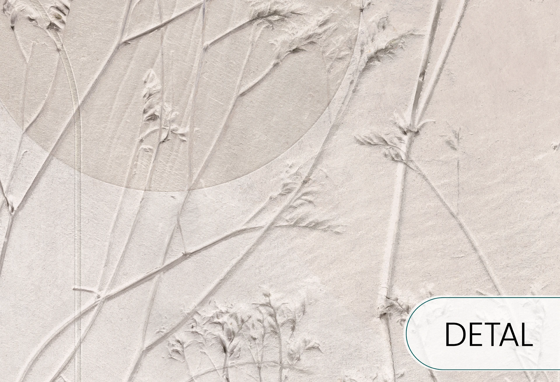 ORBIS - latte - delikatna tapeta z trójwymiarowym efektem kwiatów