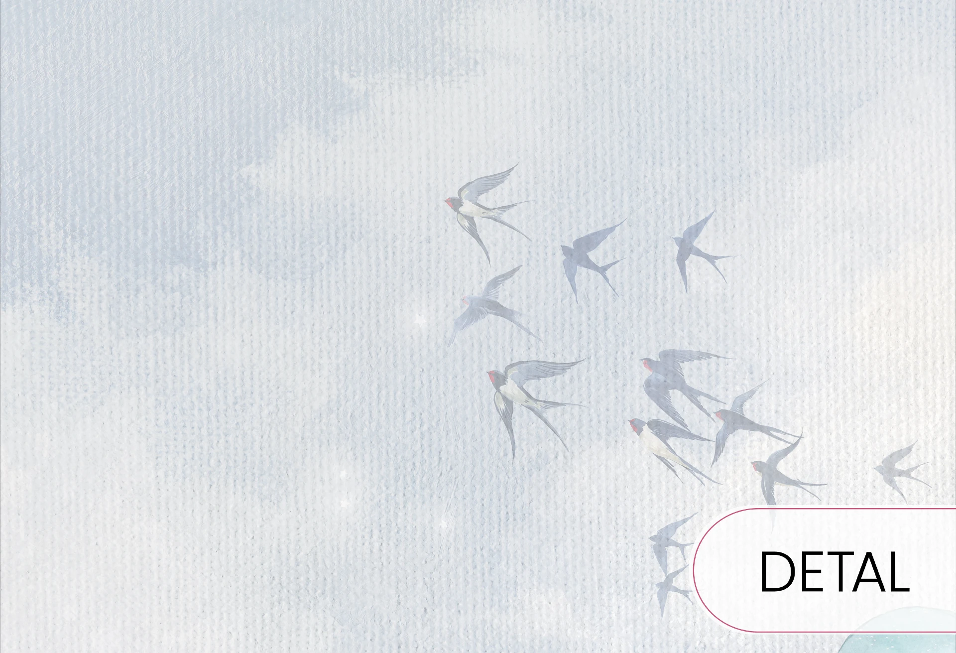 BALLOONS - rainbow - tapeta dla maluszka z balonami w chmurach