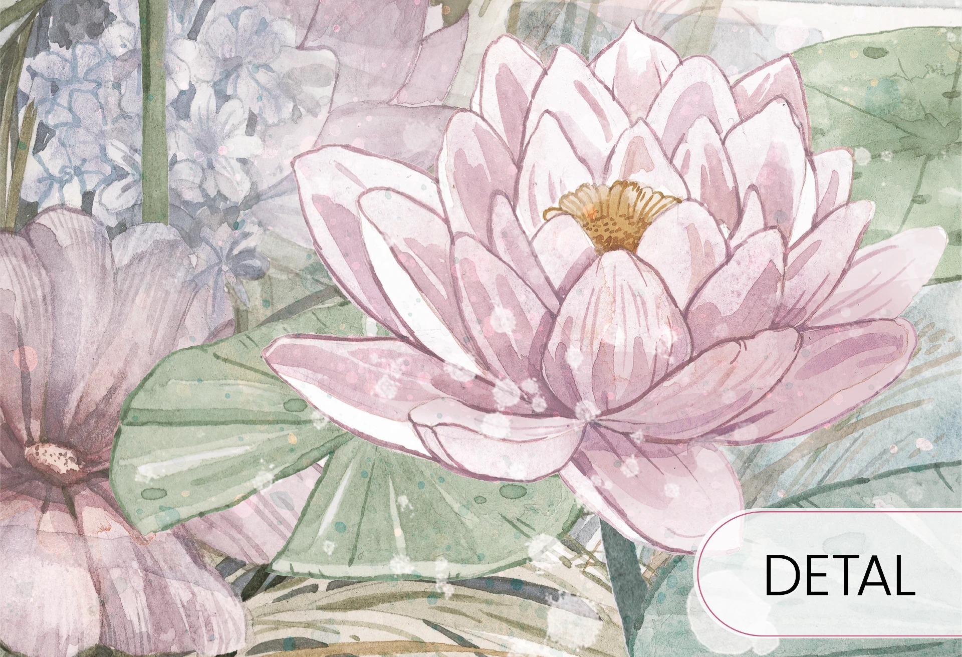 SWAN LAKE - rainbow - tapeta z jeziorem i łabędziami do pokoju dziecięcego