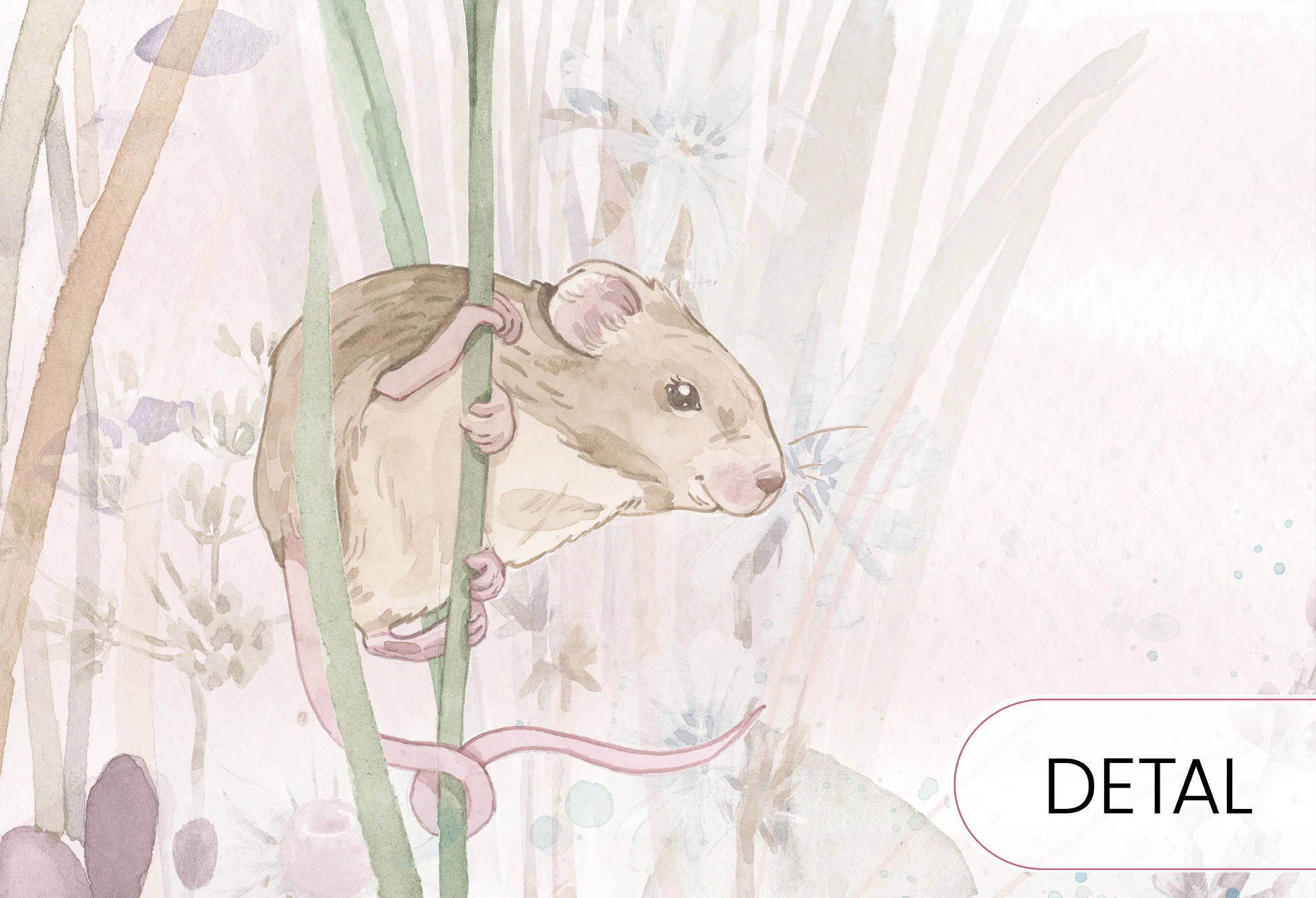 SWAN LAKE - rainbow - tapeta z jeziorem i łabędziami do pokoju dziecięcego