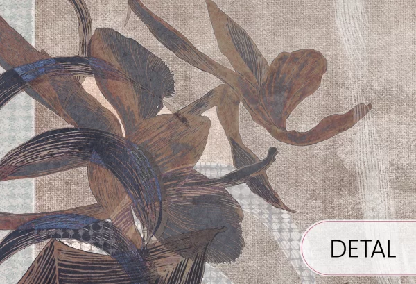 PRIMAVERA - sapphire - graficzna tapeta do odważnych wnętrz - detal