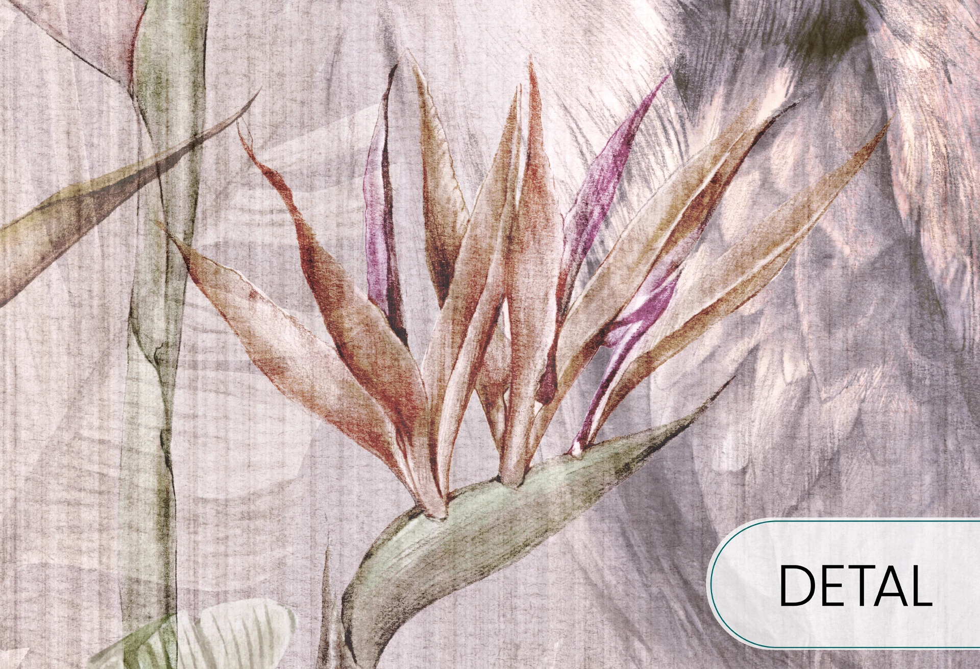 RIVIERA HERON - cool - egzotyczna tapeta do sypialni z czaplą