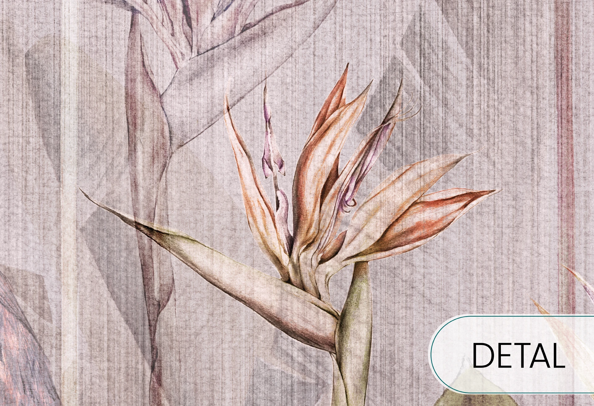 RIVIERA HERON - cool - egzotyczna tapeta do sypialni z czaplą