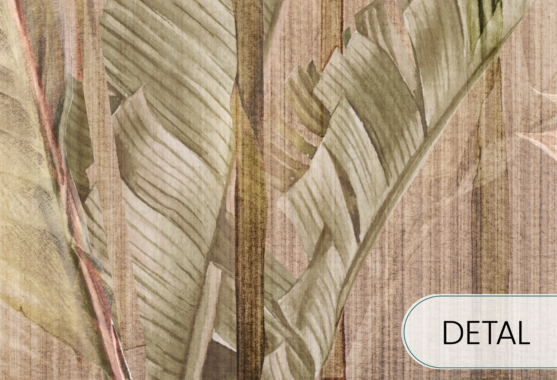 RIVIERA HERON - warm - tapeta z egzotycznymi roślinami w azjatyckim stylu