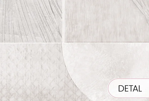 PALEO - grey - geometryczna tapeta z efektem nowoczesnej płaskorzeźby - detal