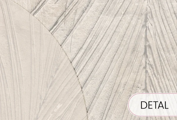 PALEO - beige - nowoczesna tapeta z nadrukowanym efektem  3D - detal