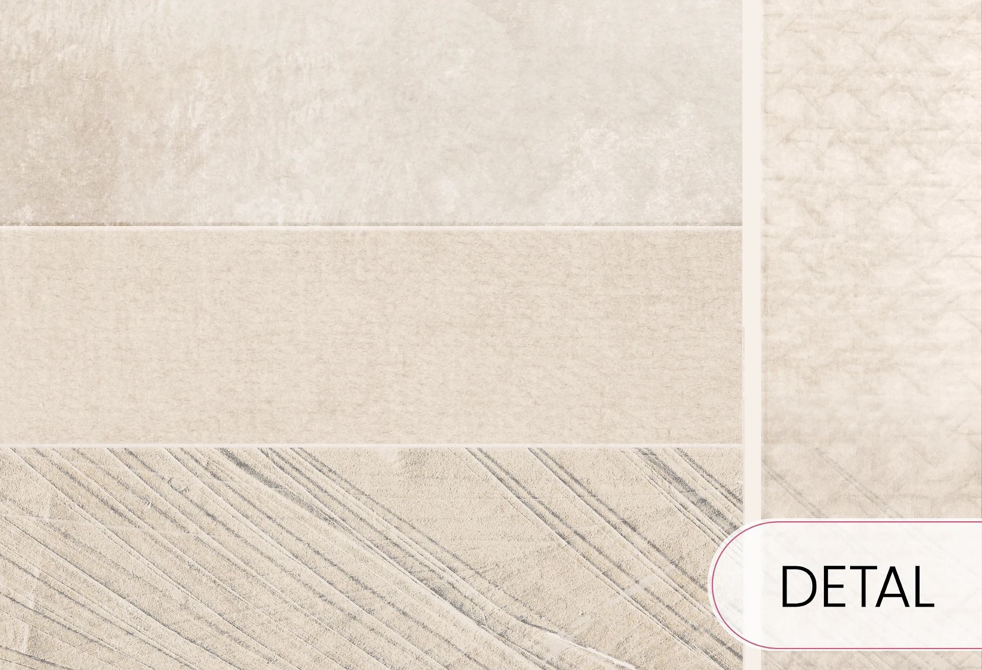 PALEO - beige - nowoczesna tapeta z nadrukowanym efektem  3D