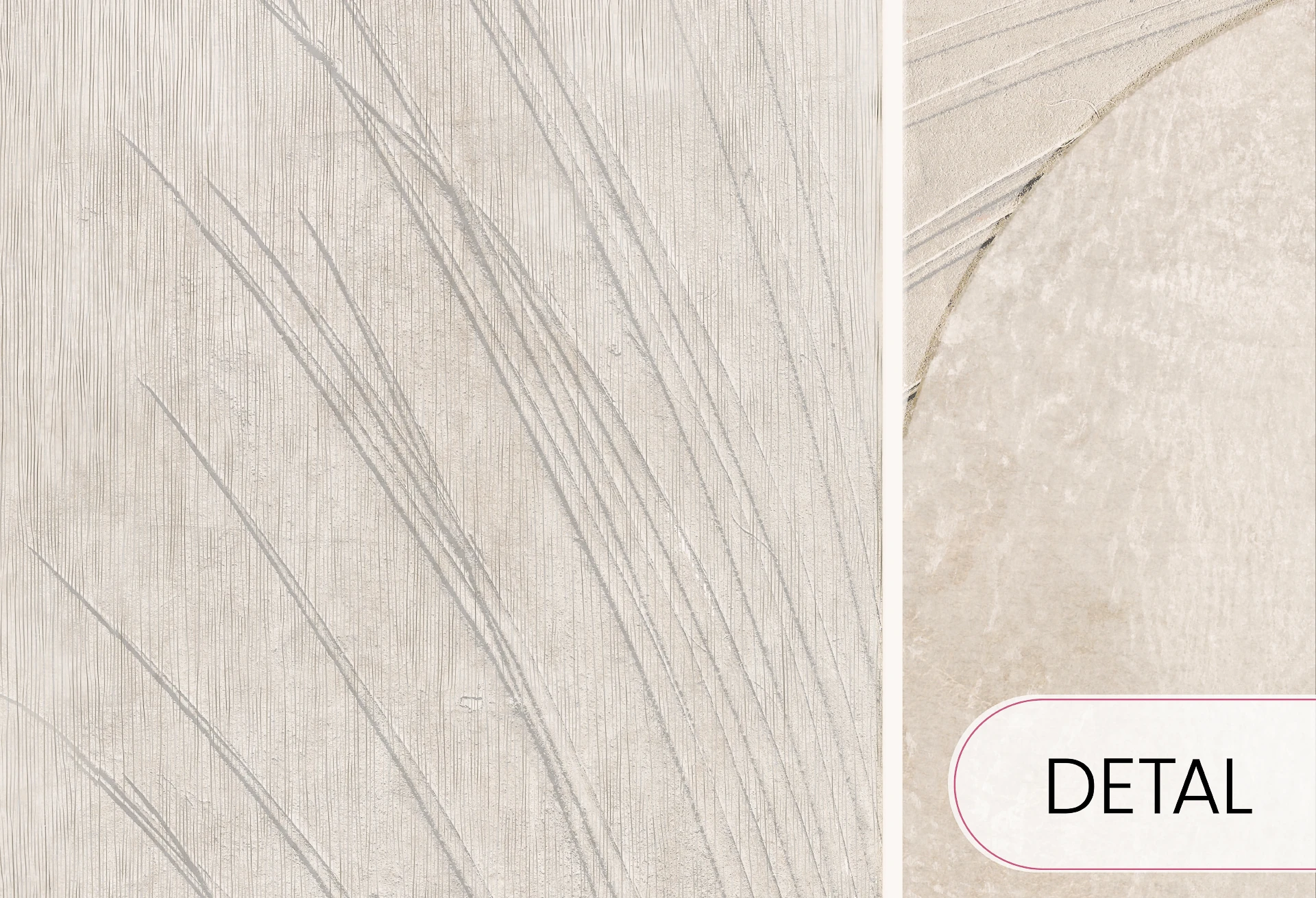 PALEO - beige - nowoczesna tapeta z nadrukowanym efektem  3D