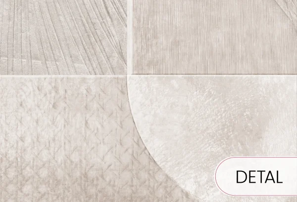 PALEO - milkshake - geometryczna tapeta do salonu z różnorodnymi fakturami - detal