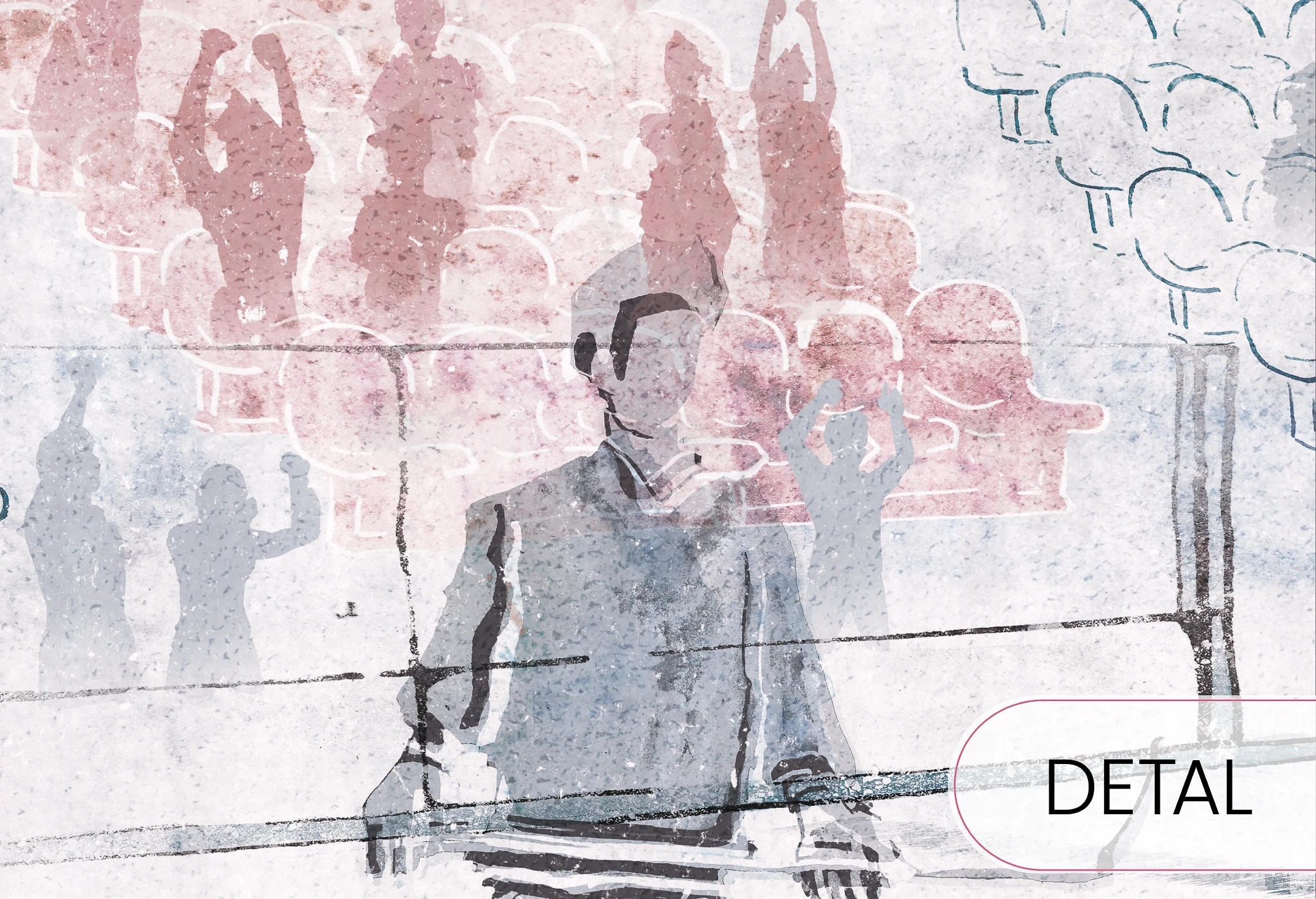 HOCKEY - red-- tapeta z motywem hokeja do pokoju nastolatka