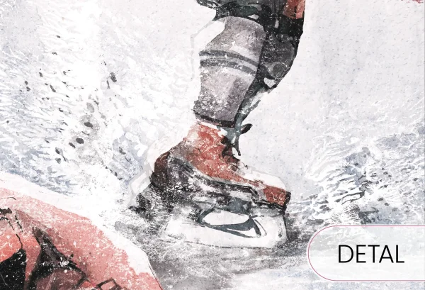 HOCKEY - red-- tapeta z motywem hokeja do pokoju nastolatka - detal