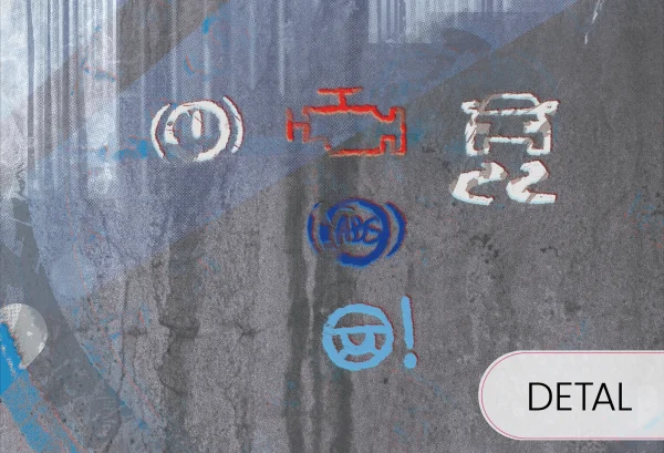 FAST CAR - blue- tapeta z motywem auta  do pokoju chłopca - detal