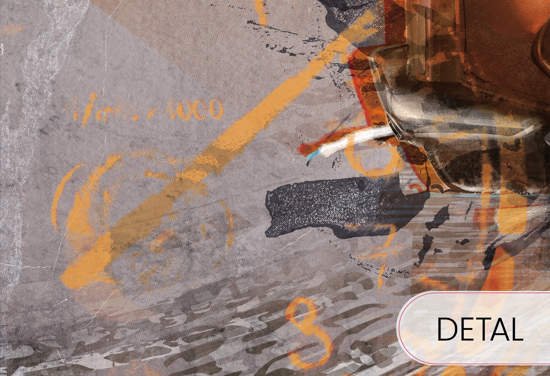 FAST CAR - orange-  tapeta ze sportowym samochodem