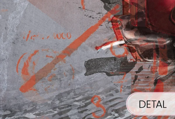 FAST CAR -red-  tapeta do pokoju nastolatka - detal