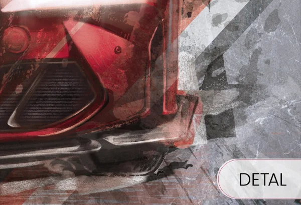 FAST CAR -red-  tapeta do pokoju nastolatka - detal