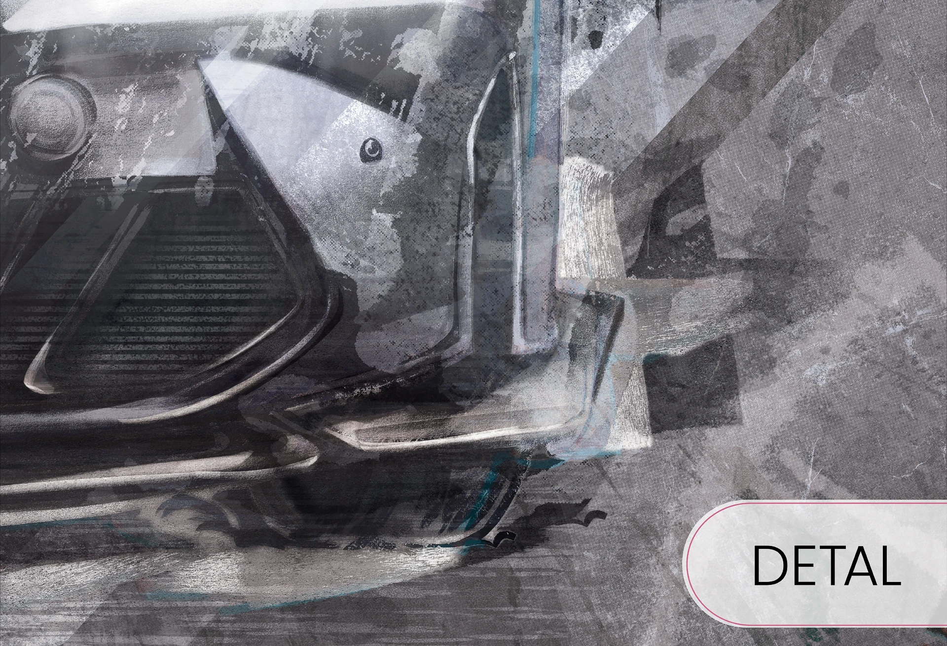 FAST CAR -white-  tapeta idealna dla chłopaka