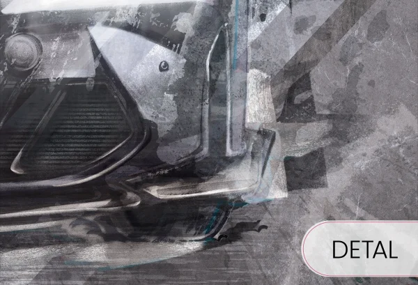 FAST CAR -white-  tapeta idealna dla chłopaka - detal