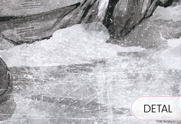 HOCKEY -ice grey  - tapeta z motywem hokeja do pokoju chłopca - detal