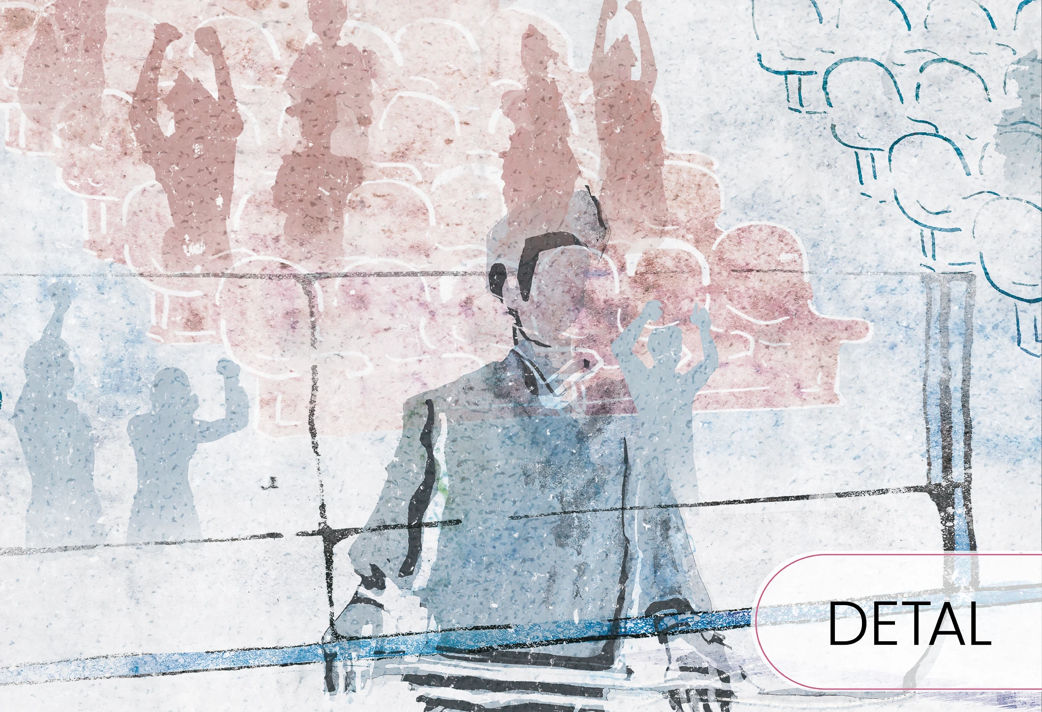 HOCKEY -blue  - tapeta z motywem hokeja do pokoju chłopca