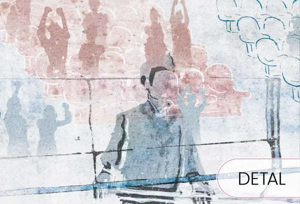 HOCKEY -blue  - tapeta z motywem hokeja do pokoju chłopca - detal