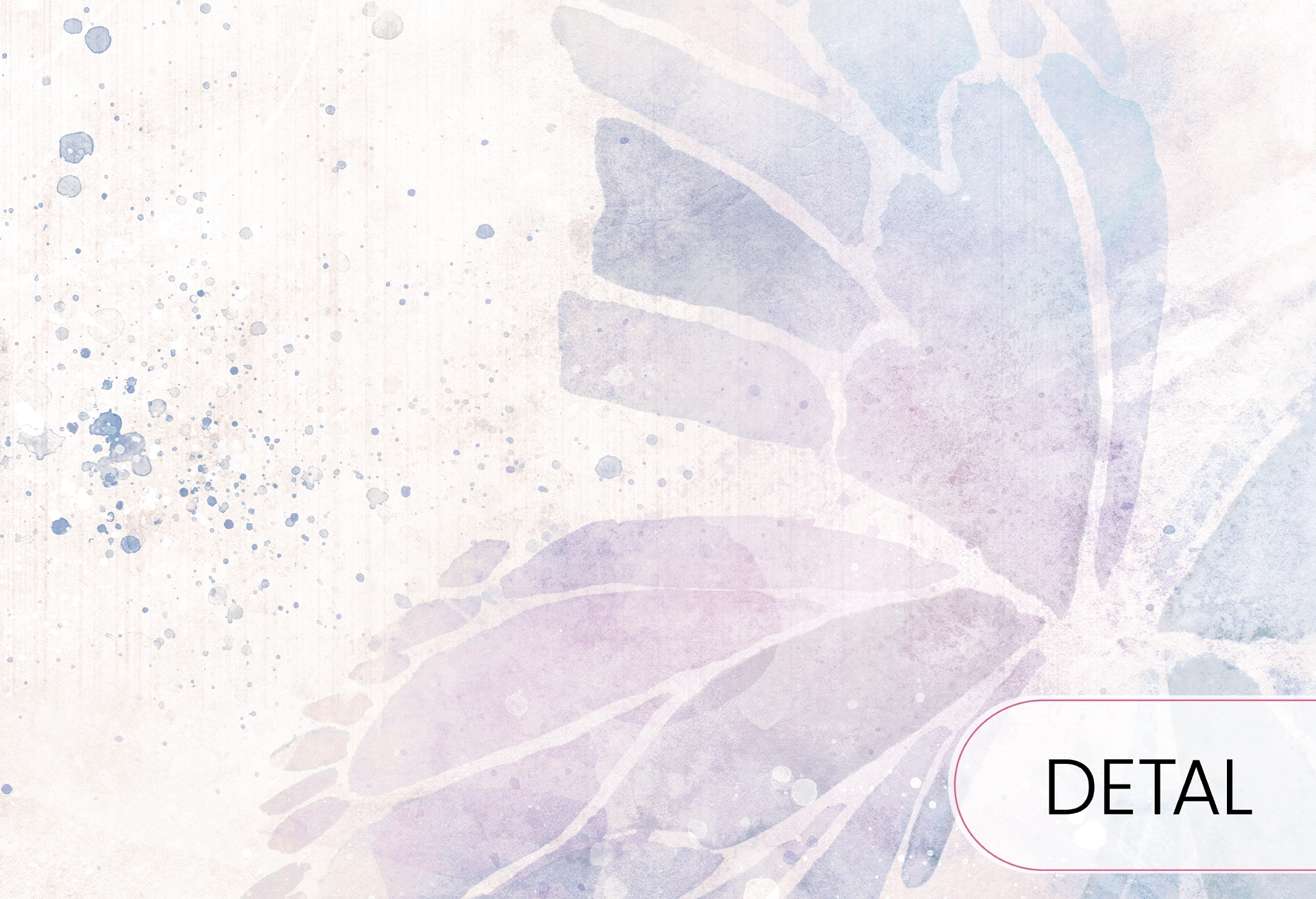 MARIPOSA - blue - dziewczęca tapeta z bajkowym motylem