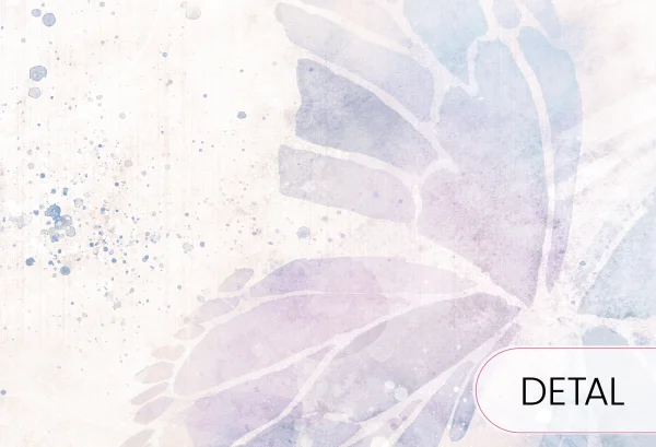 MARIPOSA - blue - dziewczęca tapeta z bajkowym motylem - detal