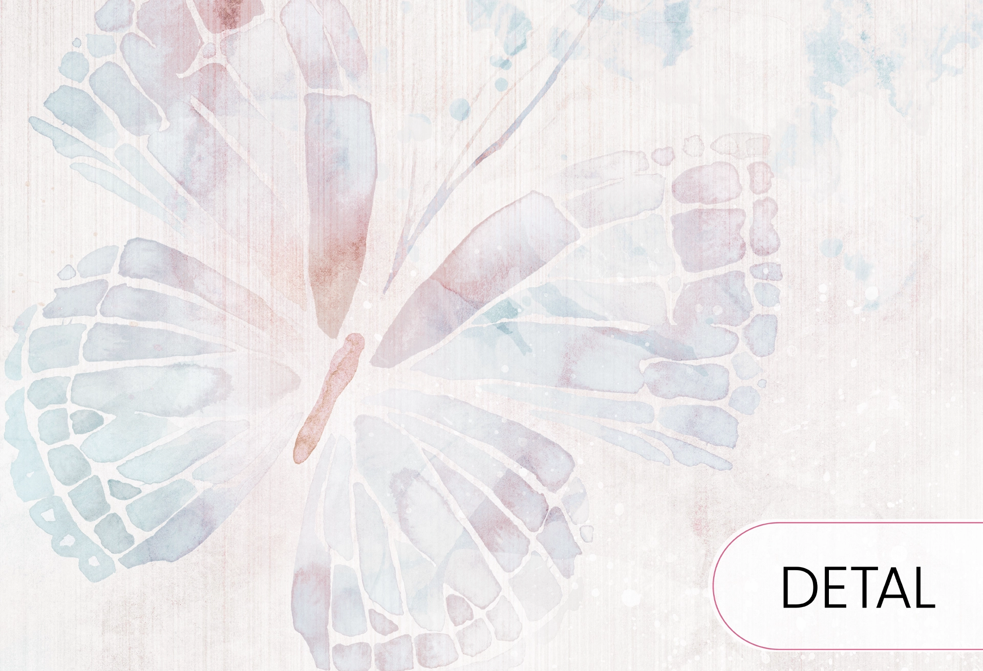 MARIPOSA - bubblegum - tapeta z kolorowym motylem