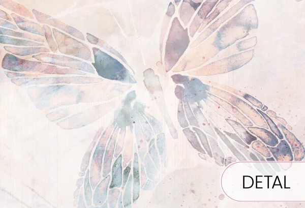 MARIPOSA - rainbow- tapeta dla dziewczynki z motywem motyli - detal